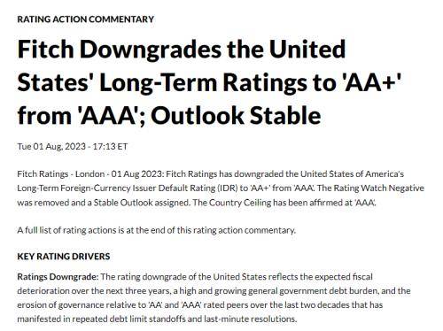 GDP超预期却失去AAA评级，美国冤不冤？（美国评估公司排名）