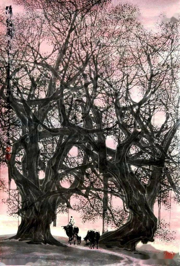 国画作品纵观杜应强的榕树画,在传统技法,水墨表现的基础上博采众长