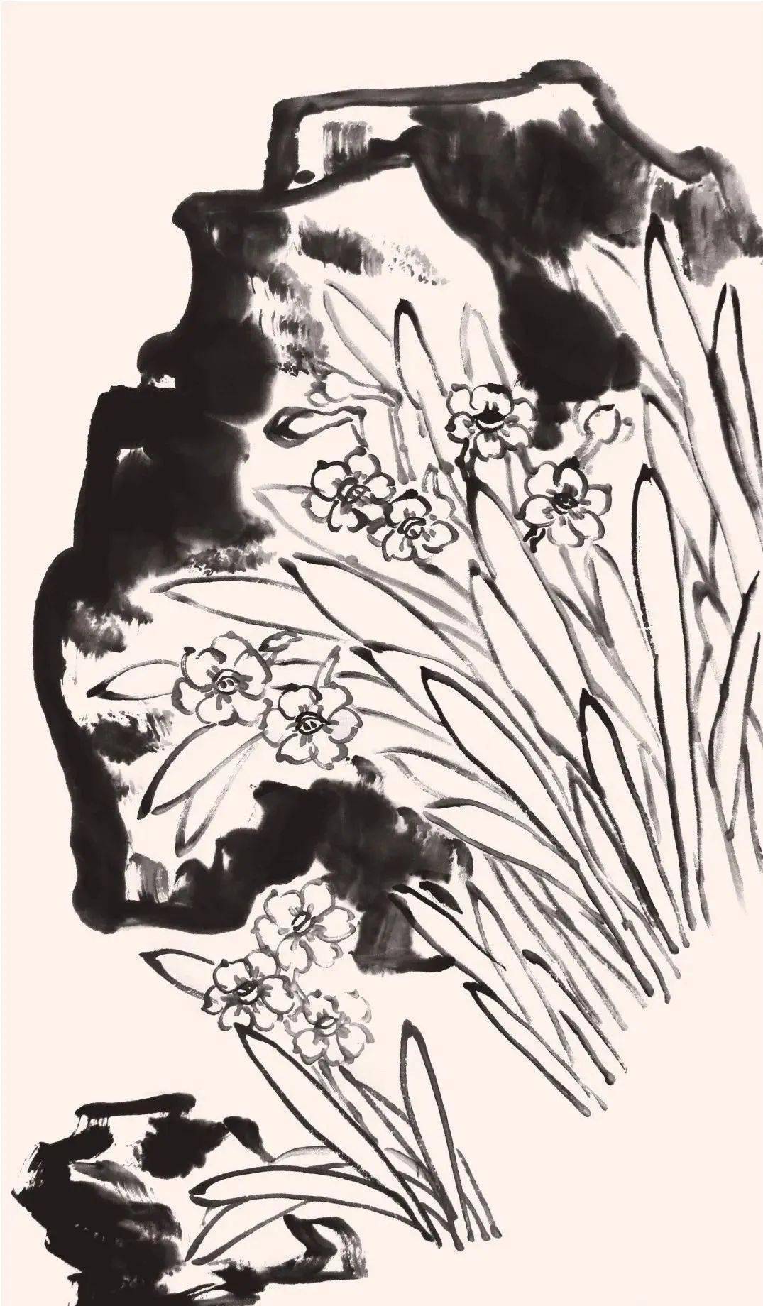 老年人的最爱,轻松学画写意水仙花_变化_步骤_中锋