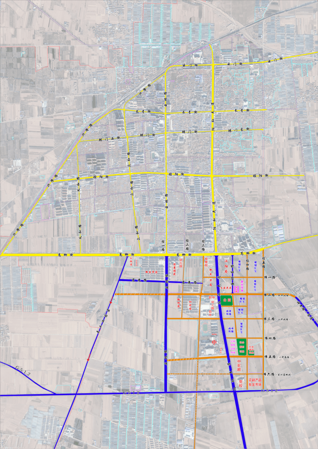 阳高县城街道地图图片