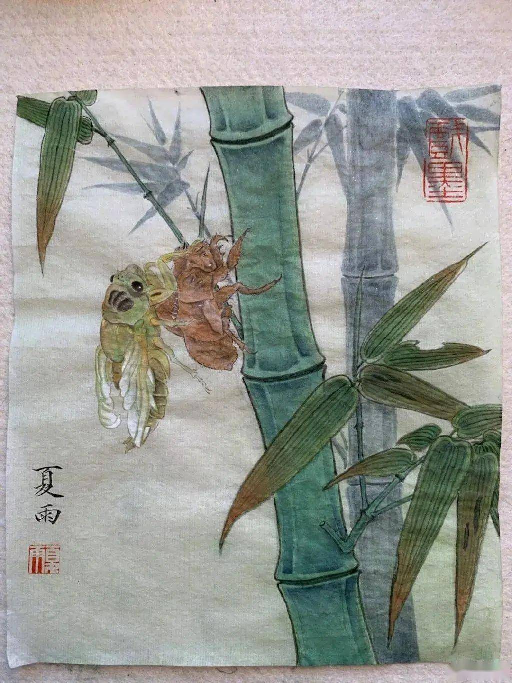 影帝夏雨晒出他的书法和工笔画,原来演戏只是他的业余爱好_线条_专业