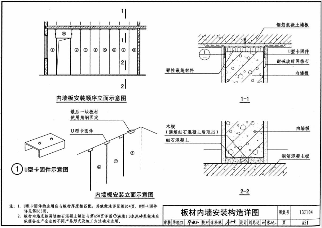 alc隔墙板安装构造图集图片