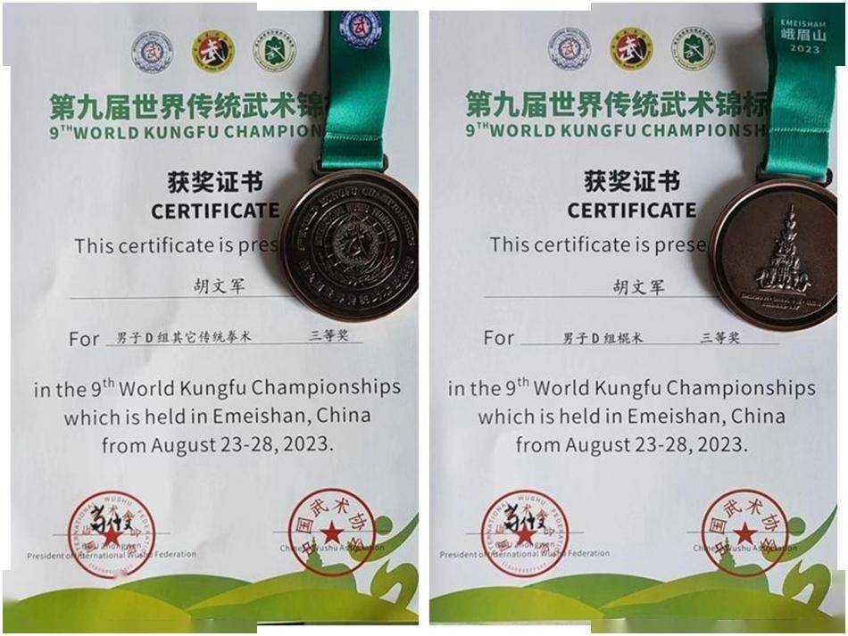 秦安县运动员在第九届世界传统武术锦标赛中荣获两枚铜牌_项目_峨眉