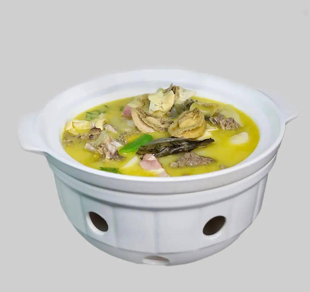 鲜鲍老鹅甲鱼腌笃鲜.鲜莲螺片荔枝球.咸柠檬蒸腩心肉.咸肉豆瓣笃笋.