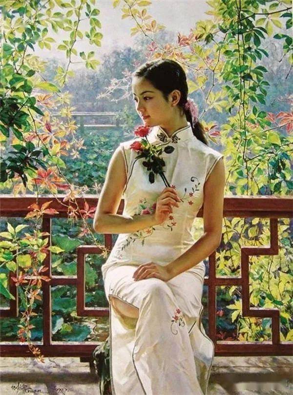旅美画家关则驹油画美女_广东省_中国_阳江县