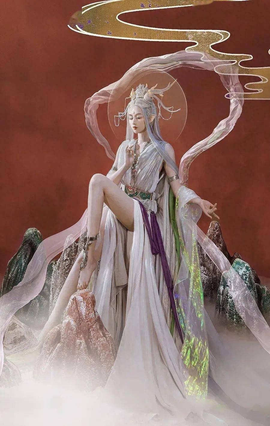 清华美女学霸cos敦煌菩萨火出国,竟被印度人奉为"神"_服饰_造型_飞天