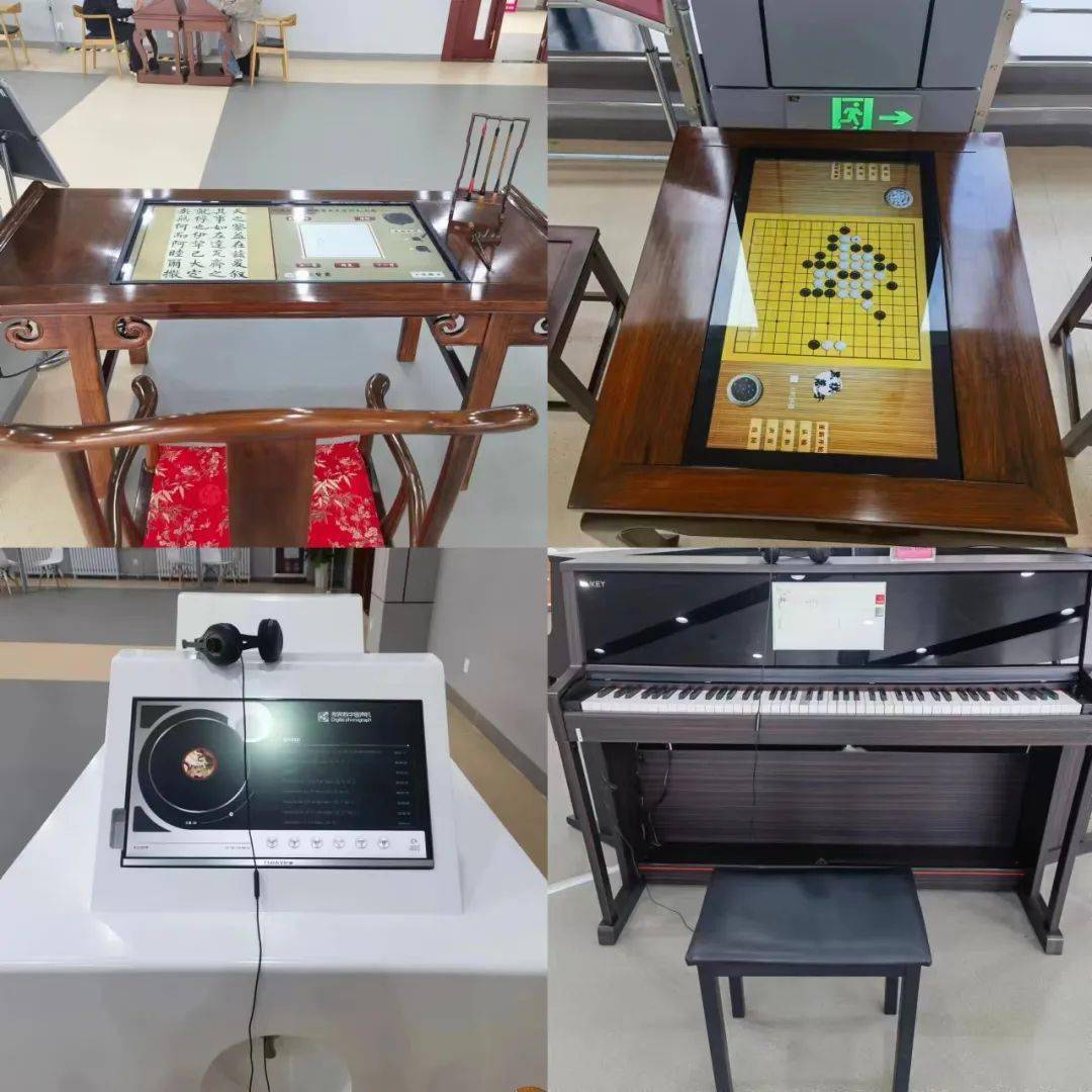 书法桌,智能棋桌,数字留声机提供数图云窗一体机开辟了信息传达体验区
