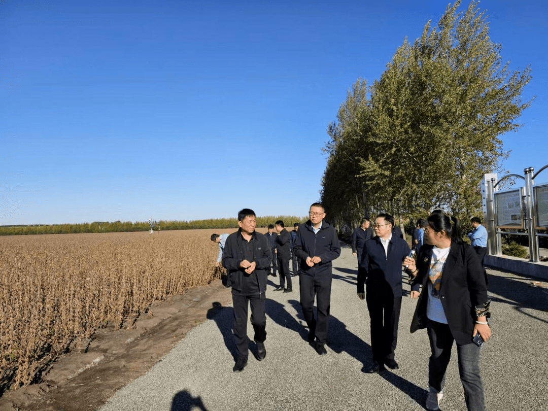 考察海伦市海北镇大豆科技农业示范园区责编:吕 桐审核:李昕泽统筹:王