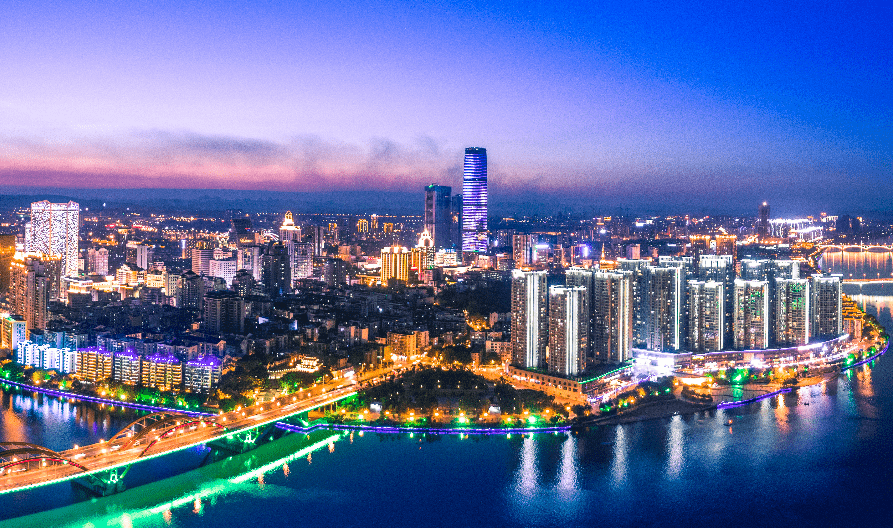 柳州夜景 全景图片