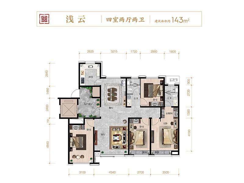 项目介绍| 运河德利珑玺主力户型为112~206㎡