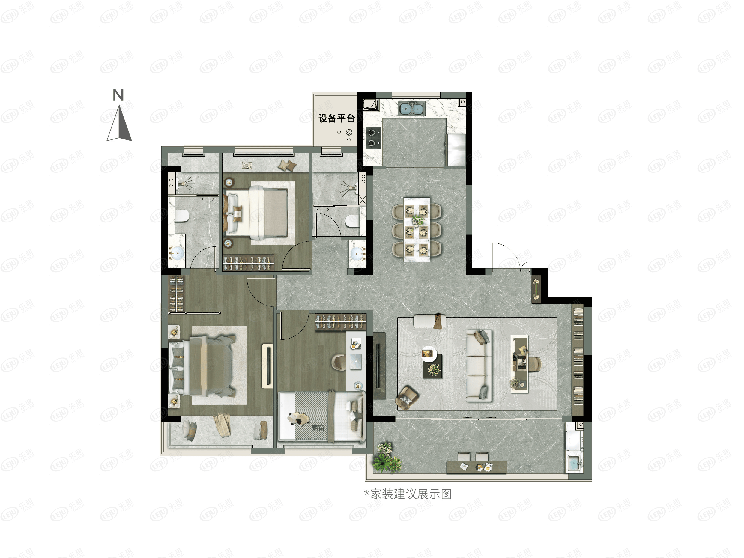 金地·峯范户型推荐 户型面积103~135㎡_楼盘_配套_木渎