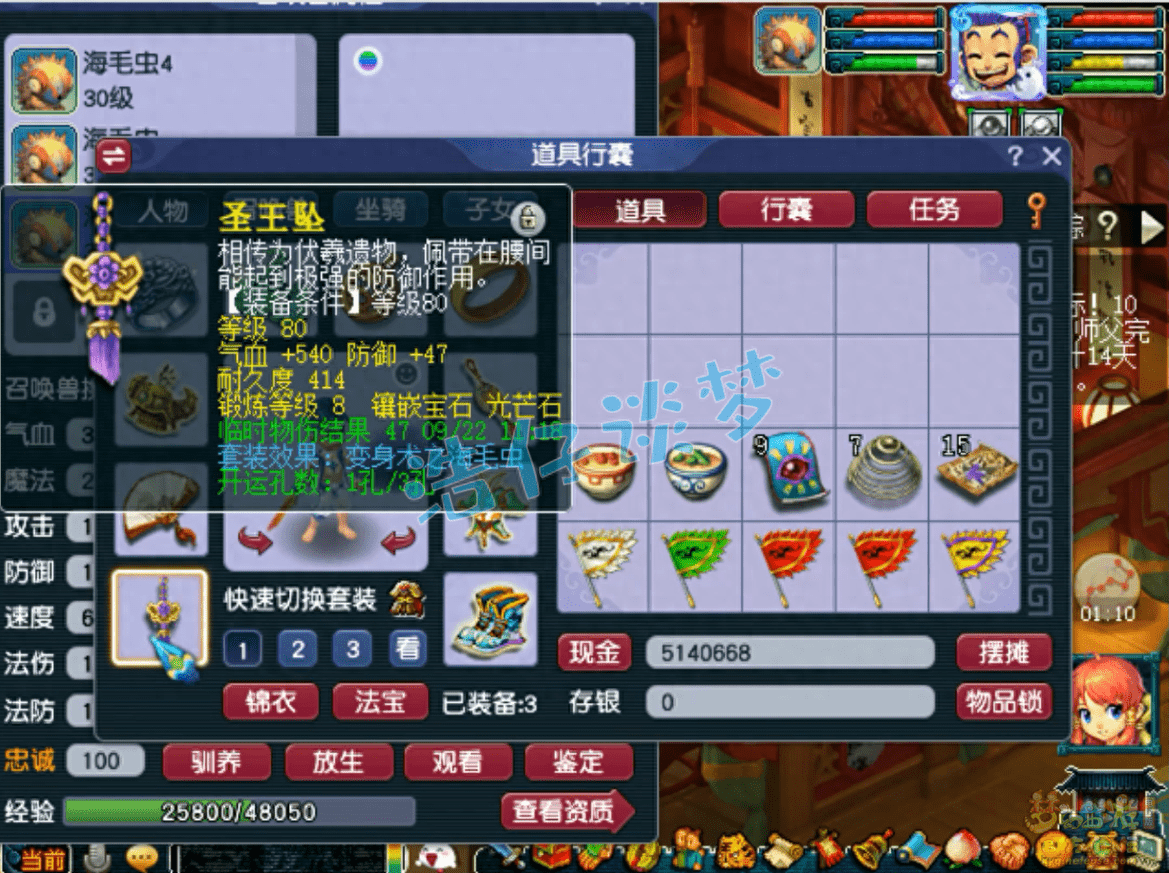 梦幻西游:100%变身的动物套知道?海毛虫重度爱好者,人宠合一!