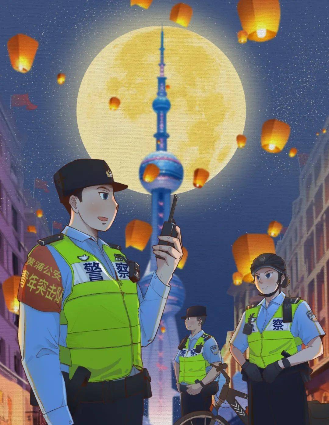 璀璨灯光下,这位守护游客的铿锵骑警与众不同!_管理_徐懿_南京东路