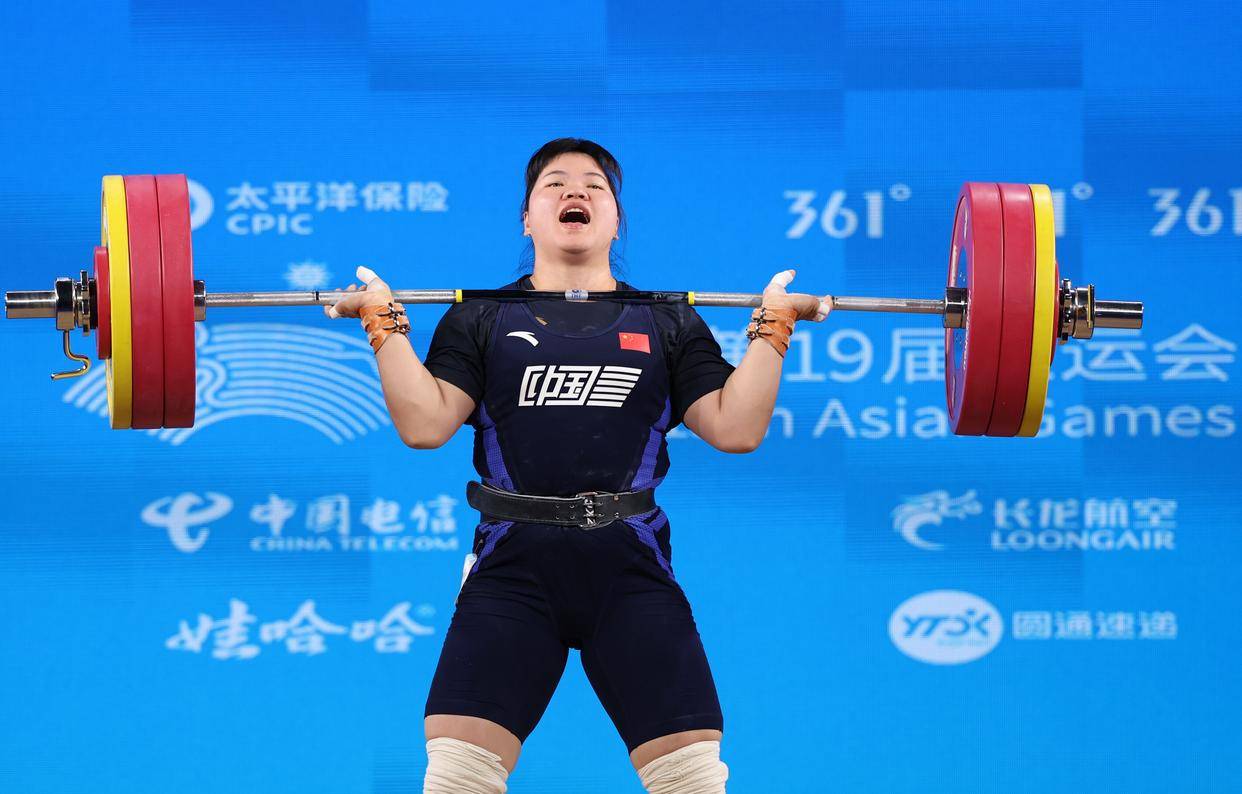 (杭州亚运会)举重——梁小梅获女子87公斤级冠军_比赛_新华社_杨磊