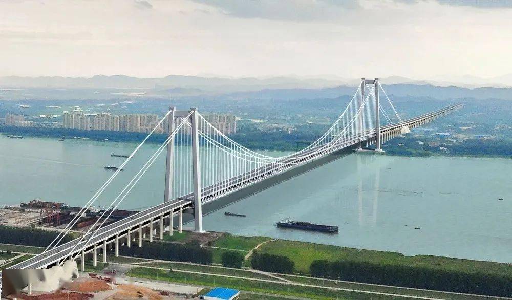 燕矶长江大桥效果图图片