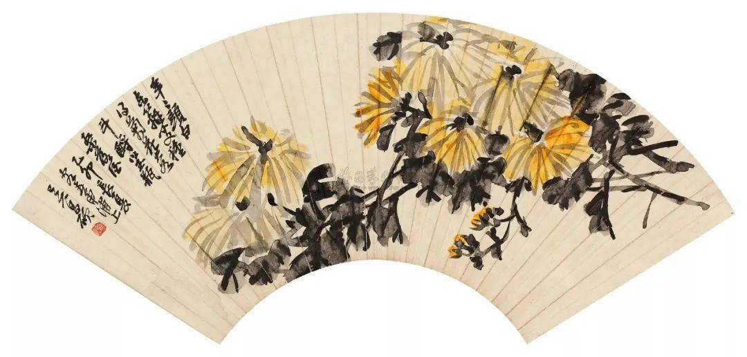 呉昌硕 菊花图 吴昌硕1891年作菊花图立轴水墨纸本收藏资讯|艺术家|书画家|书画