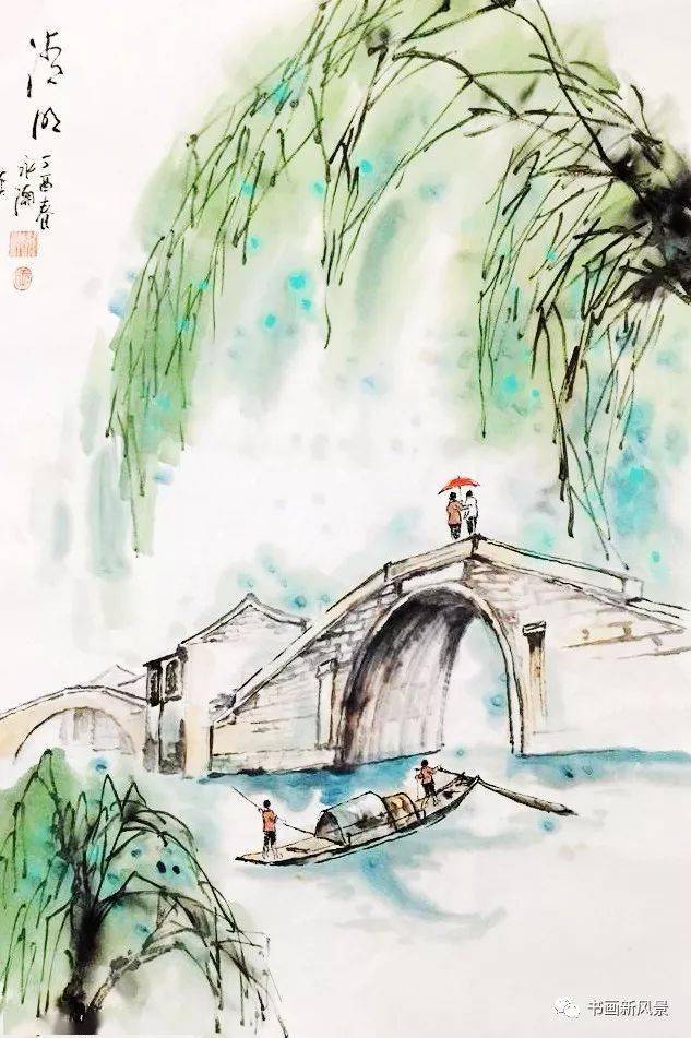吴江三里桥绘画图片