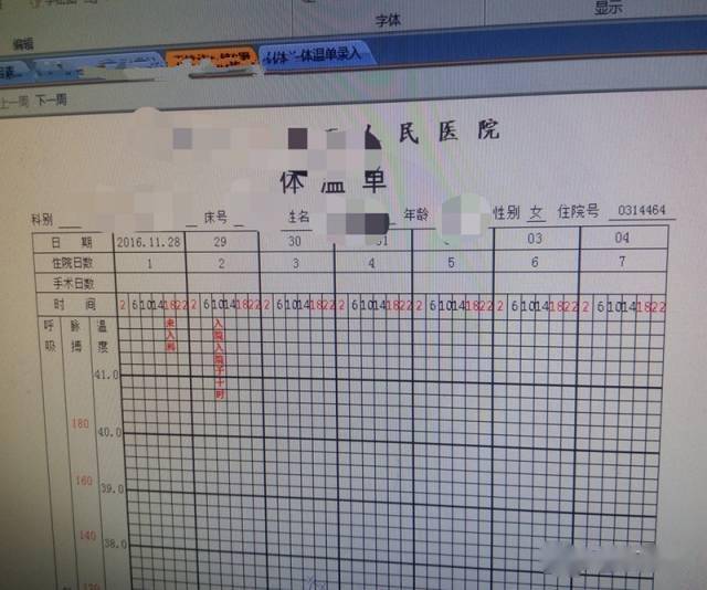 死亡病人体温单图片图片