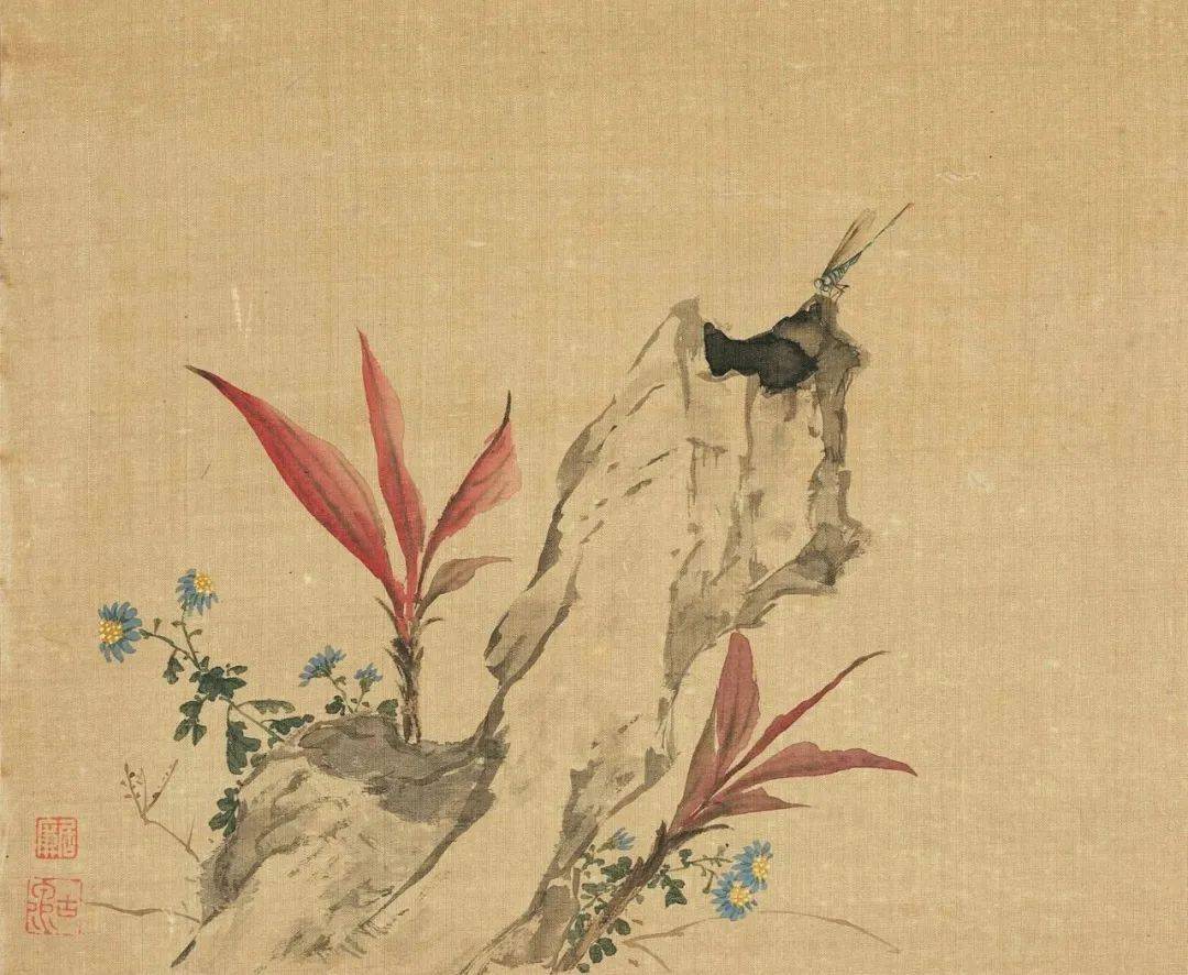 清 居廉花卉奇石册清画家.