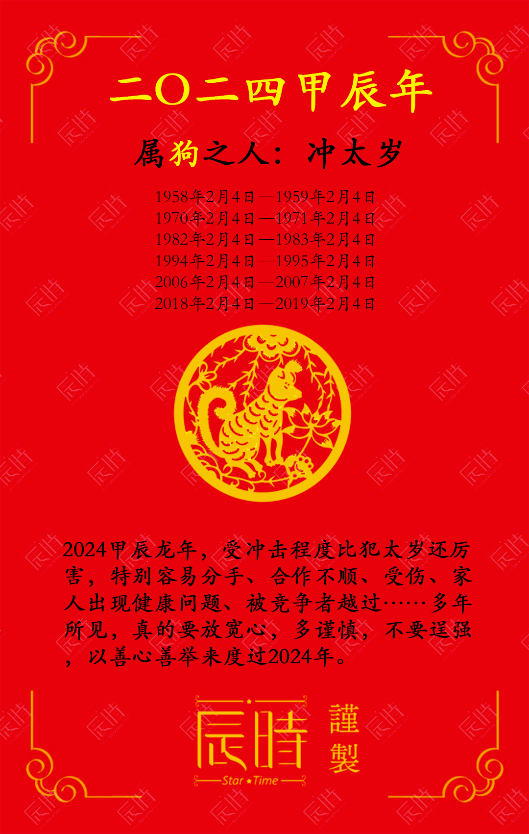 一年只做一次2024甲辰年帮助龙,狗,兔,牛生肖化觧氾沖冭歲的01帒
