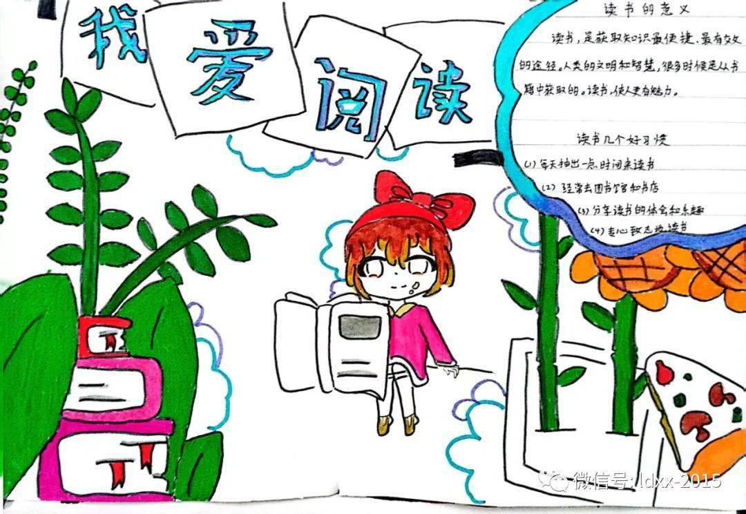 用文字触碰心灵,三年级同学绘制了阅读手抄报,用这种独特的方式记录
