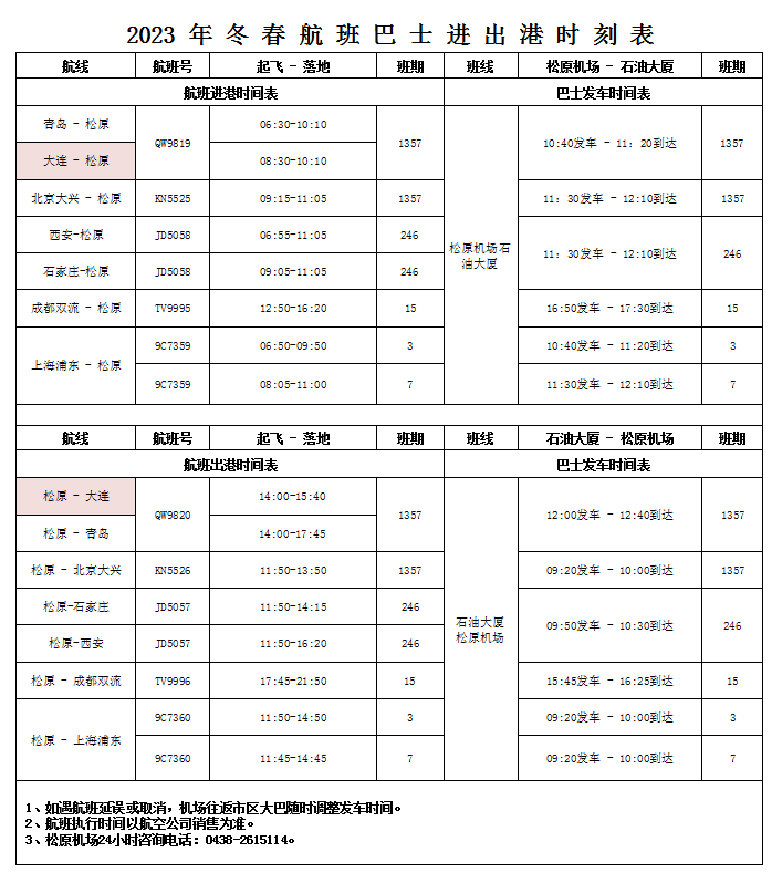 12月1日起,松原查干湖机场恢复大连航线!