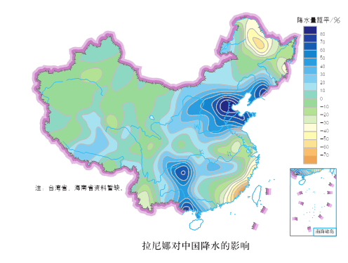 相反,熱帶季風氣候的季節差異則較為明顯,因此其雨季偏短,降水集中在6