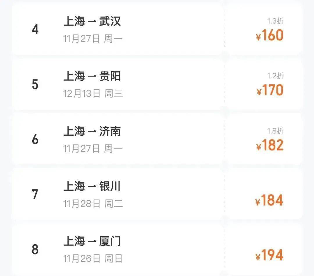 价格大跳水!最低跌到9元_上海_机票_航班