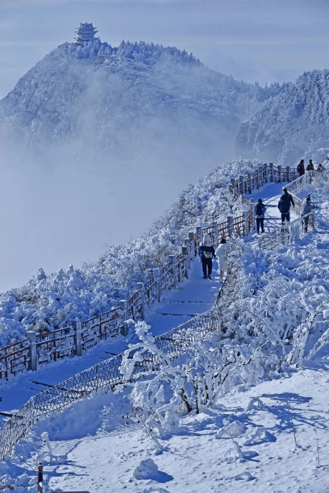西岭雪山美景图片图片