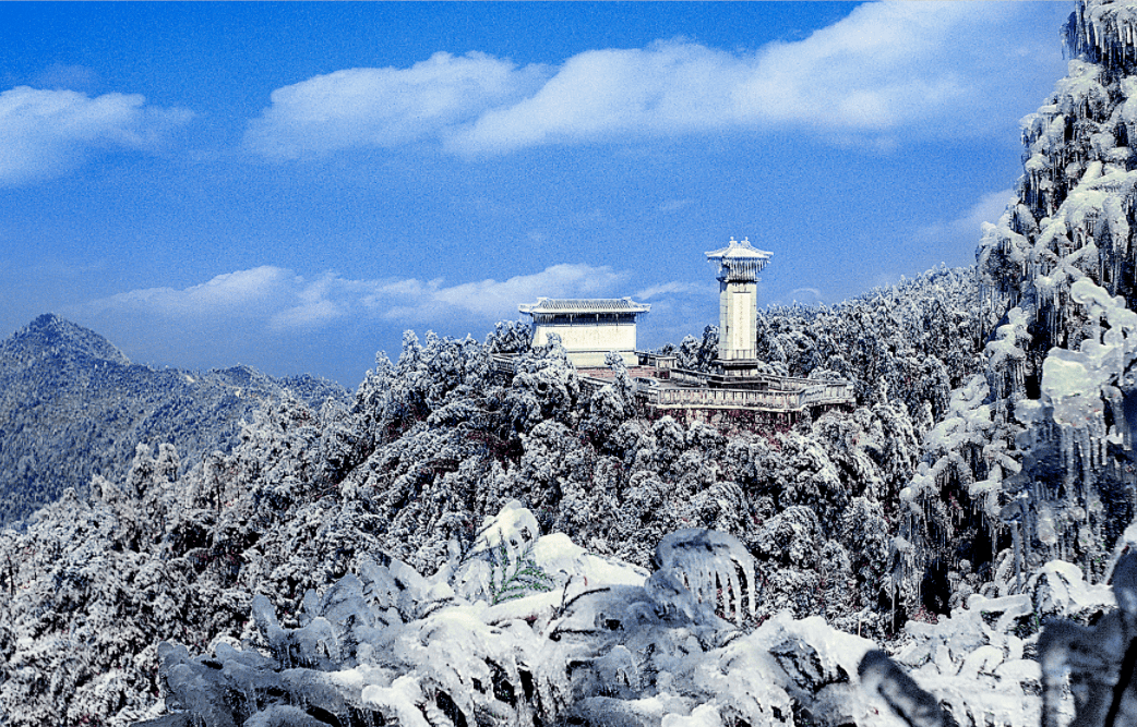 井冈山雪景图片