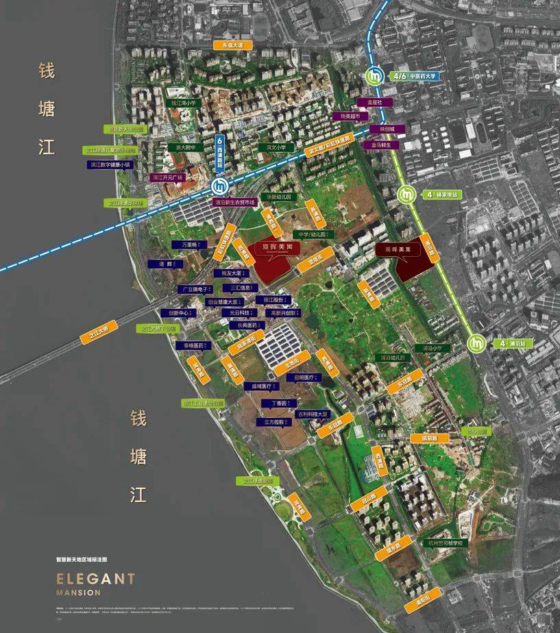 东侧是地铁4号线杨家墩站(直线距离约700米),是目前浦沿板块待售新房