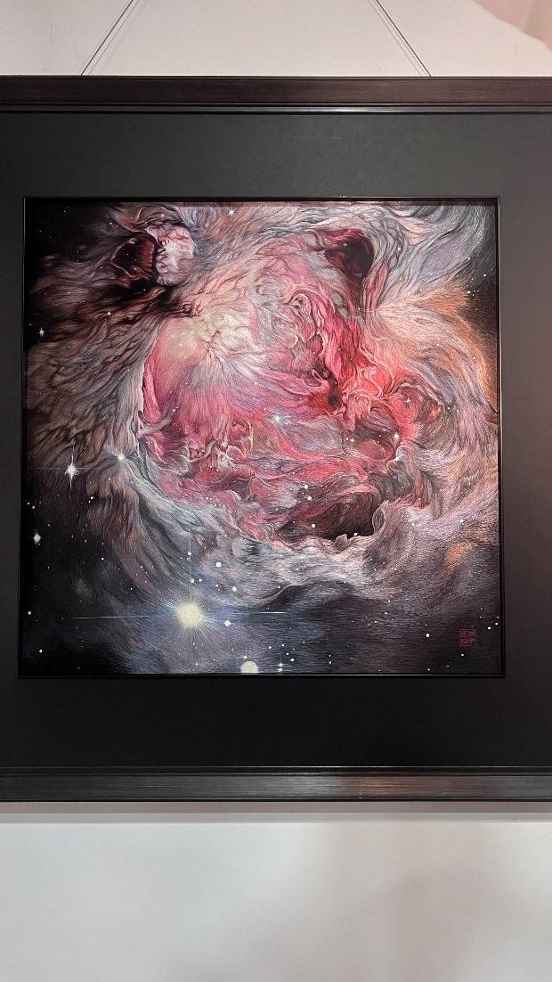 我觉得很神奇,而且星空图很漂亮,用蚕丝线来表现星空会很绚丽完美