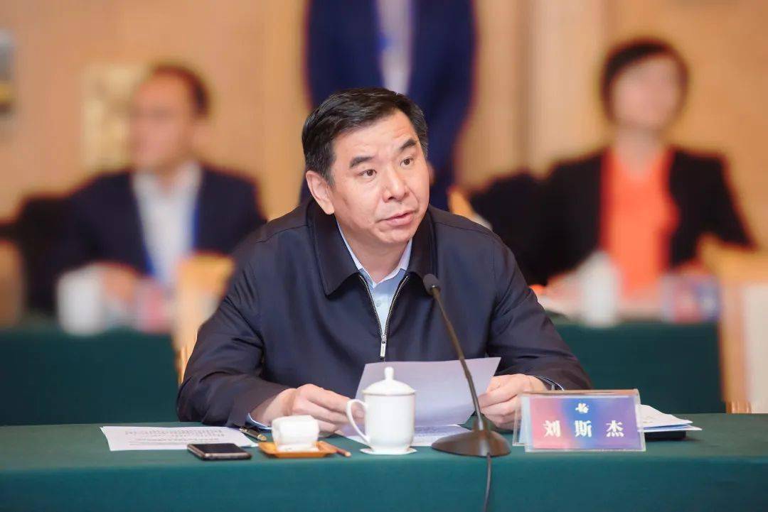 山东省人民政府办公厅副主任刘斯杰主持会上,与会领导和嘉宾共同观看