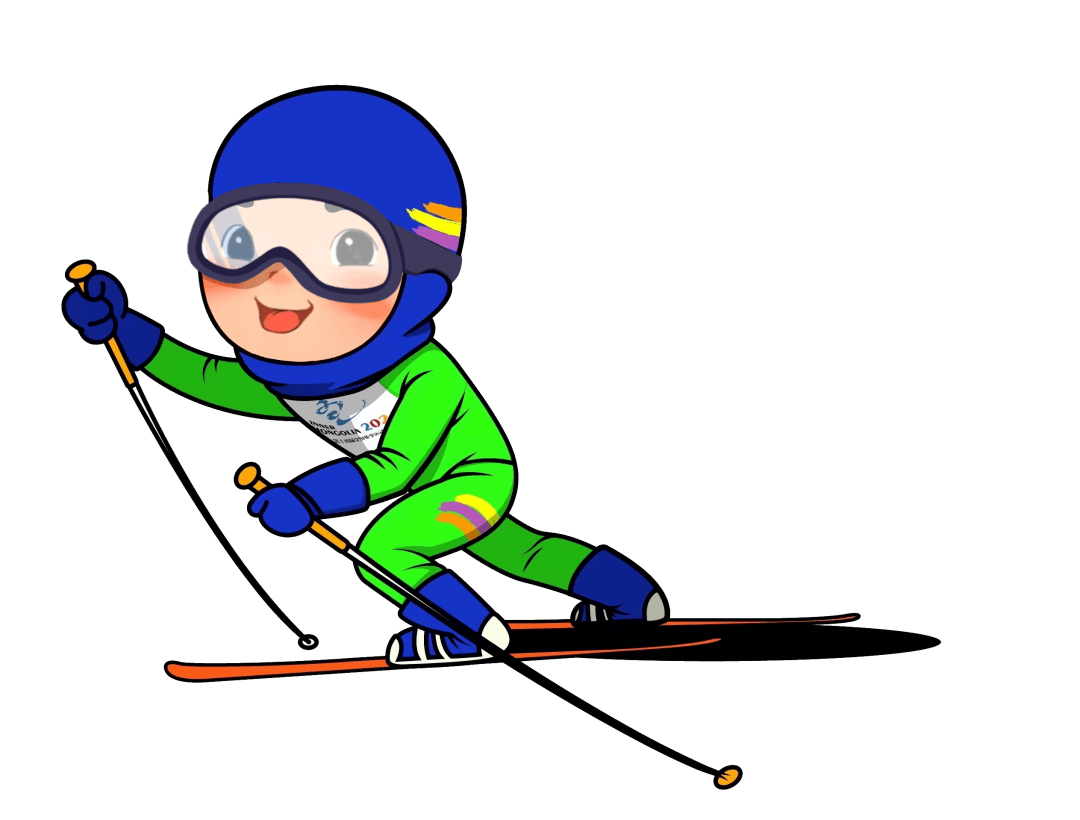越野滑雪卡通画图片