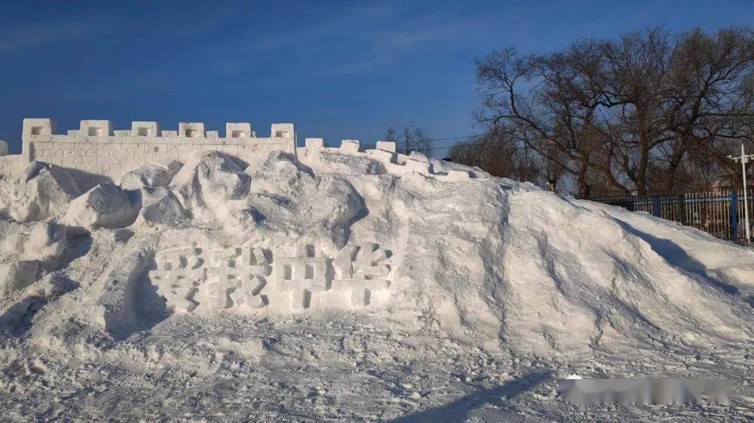 小学生雪雕图片