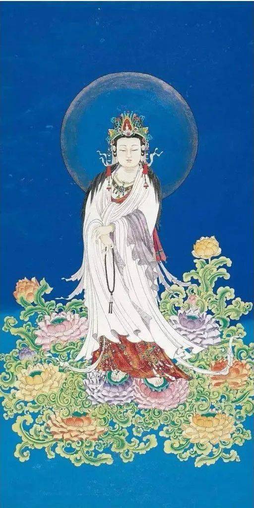 【艺术世界】战乃明佛画——线条的韵律之美_菩萨_作品_观音