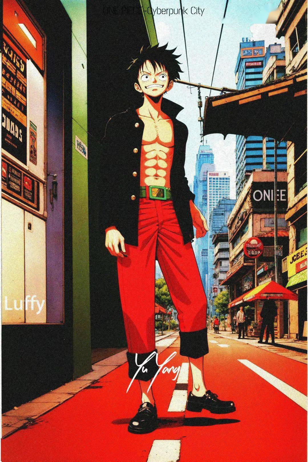 海贼王壁纸|现代装路飞