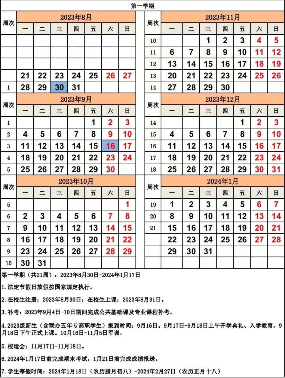 三明学院寒假时间 2024年1月20日到2024年2月26日共38天闽南师范大学