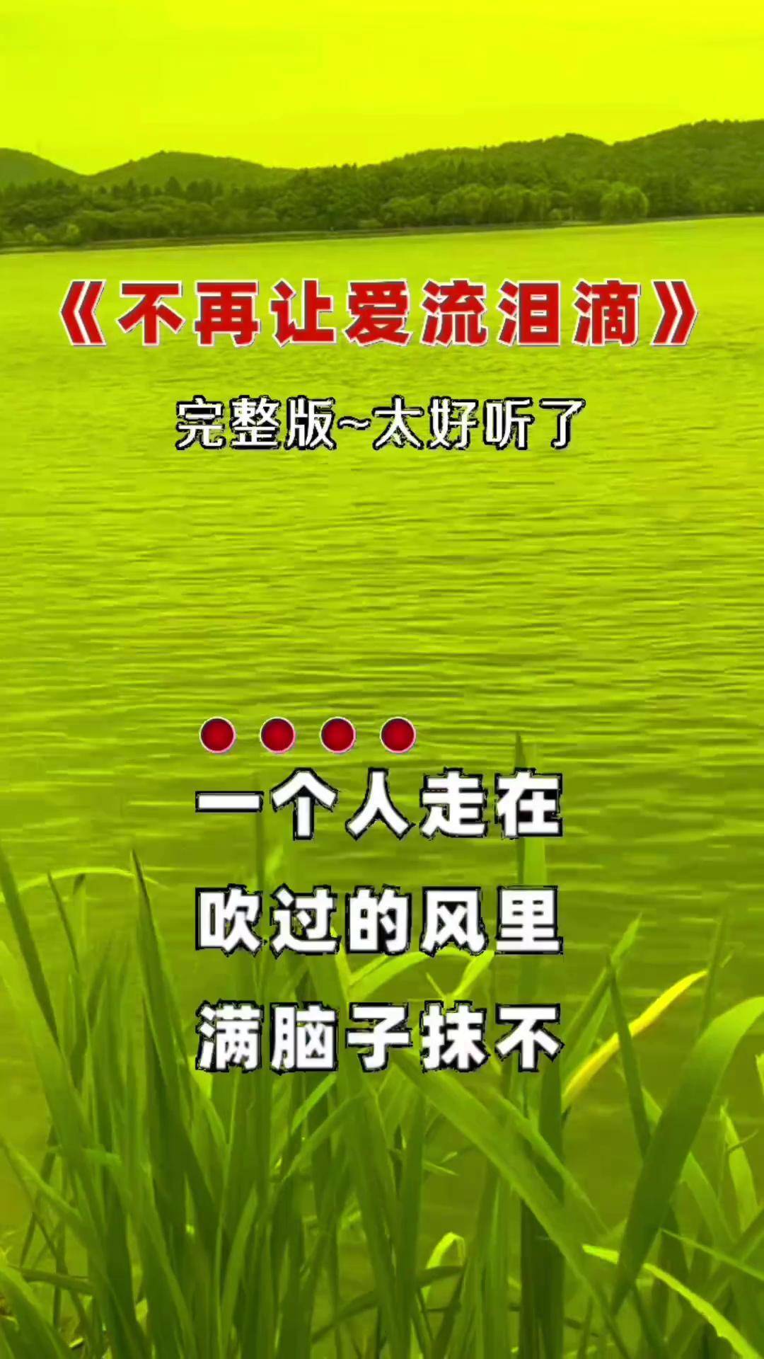 抖音热歌不再让爱流泪滴伤感音乐百听不厌