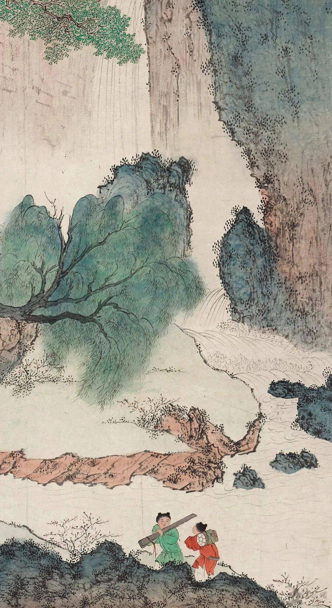 赏画 | 溥儒《春岩树色图》