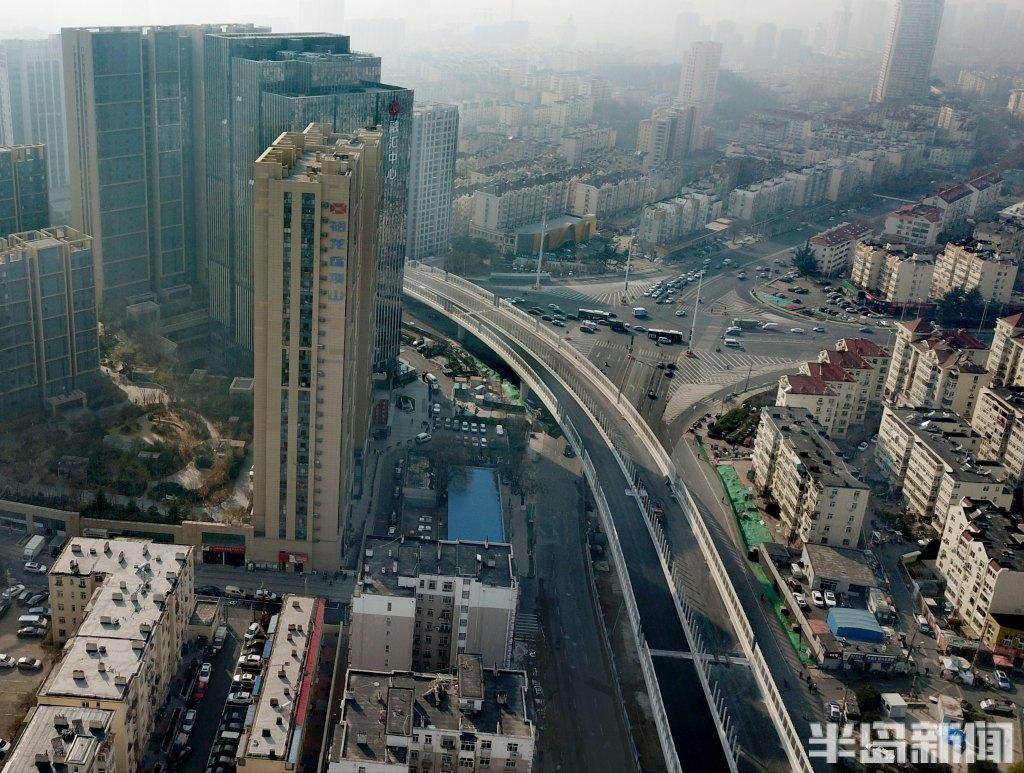 重庆路快速路最新路透图_施工_青岛_城区