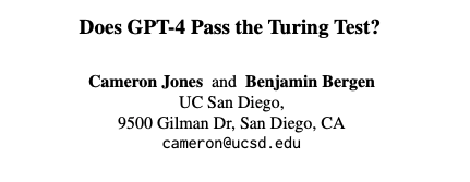UCSD两位认知科学系专家：GPT-4 未通过图灵测试