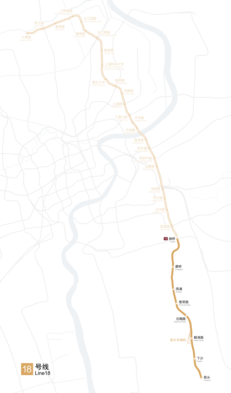 18號線二期建成通車後,將進一步提升主城區北部區域東西向運力,進而