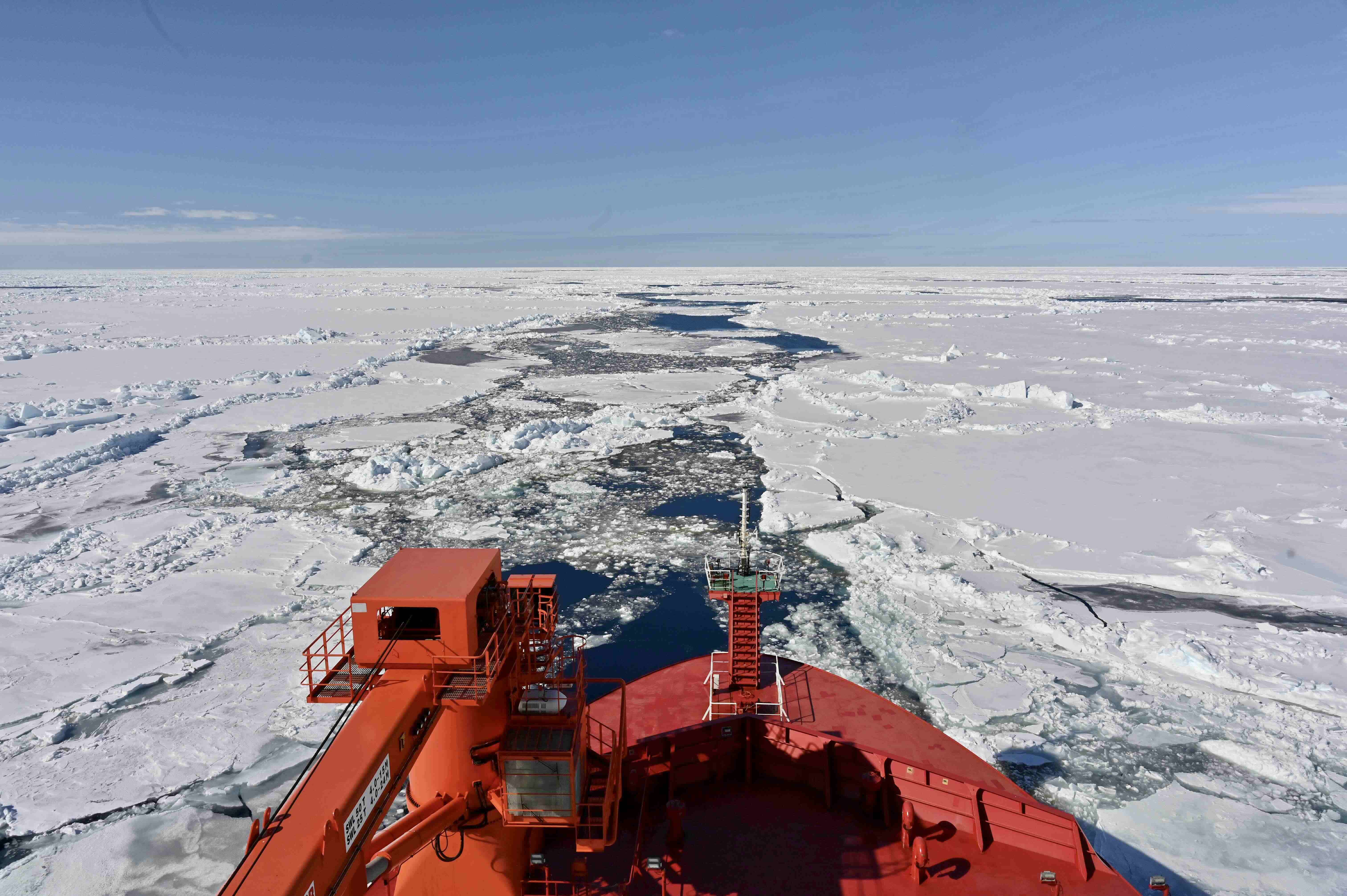 (第40次南极考察·图文互动)特写:雪龙2号犁海破冰