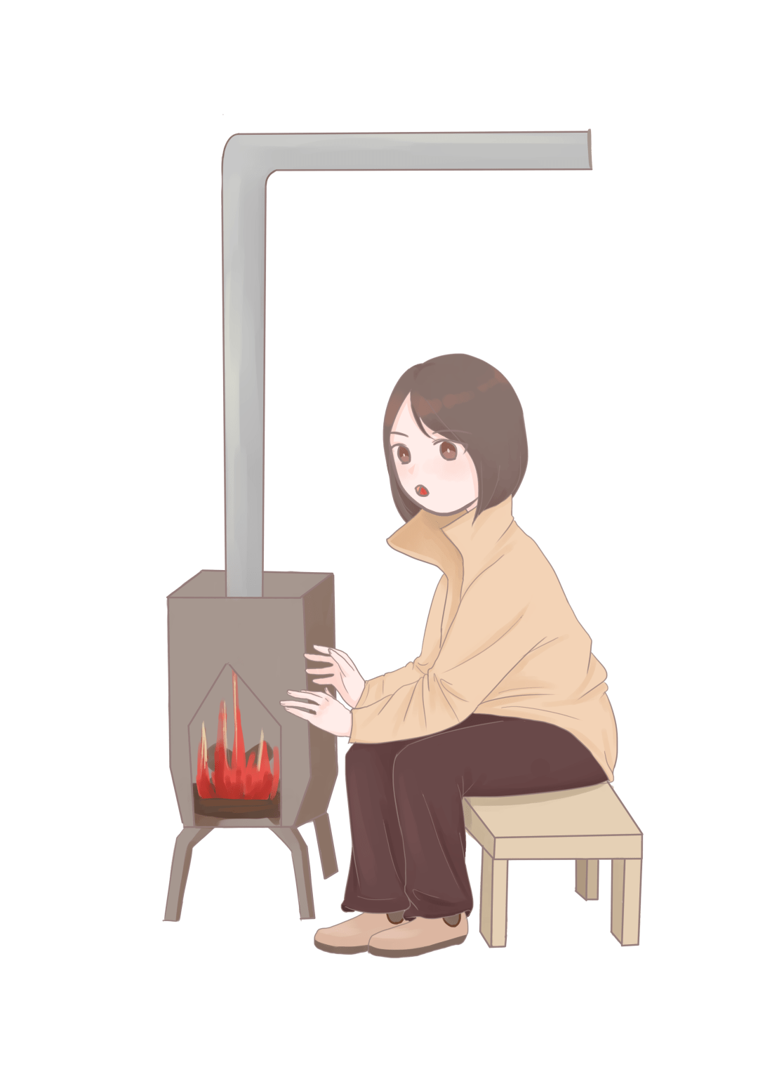 注意取暖安全,采用煤炉取暖的家庭要提防煤气中毒.