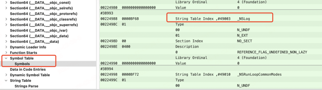 3,根據步驟2中的49003(0xbf6b),可以在symboltable中搜索對應的符號