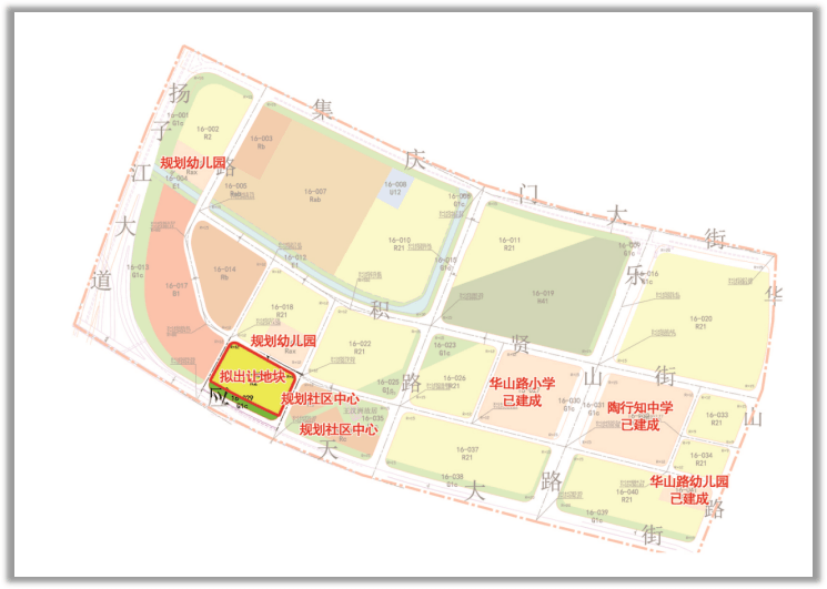 地塊南側即為10月27日成交的最後一幅搖號地塊——g55地塊,由綠城以69