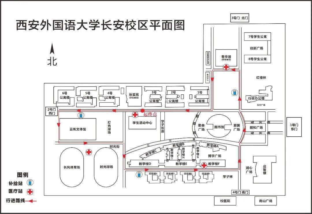 西安外国语大学平面图图片