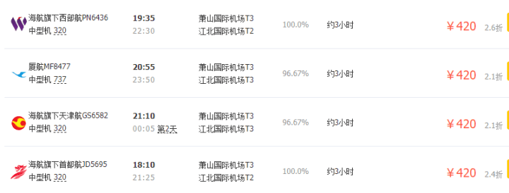 12月30日 杭州飛重慶最低票價420元南線:廣州,桂林,廈門熱帶陽光之旅