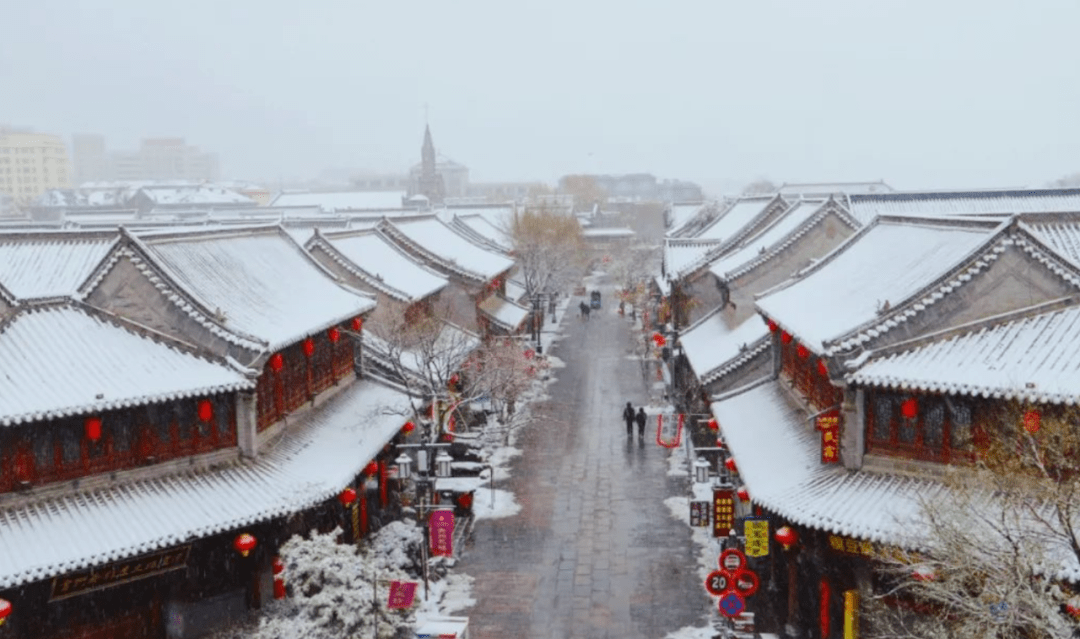 聊城古城雪景图片